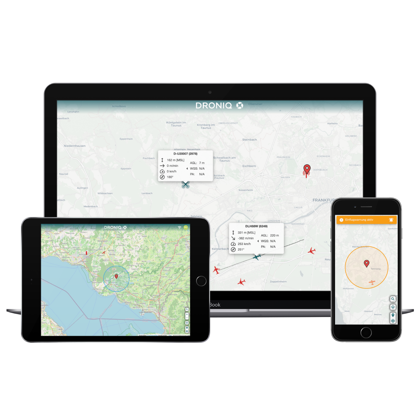TraX Pro - App mit Echtzeit-Luftlage