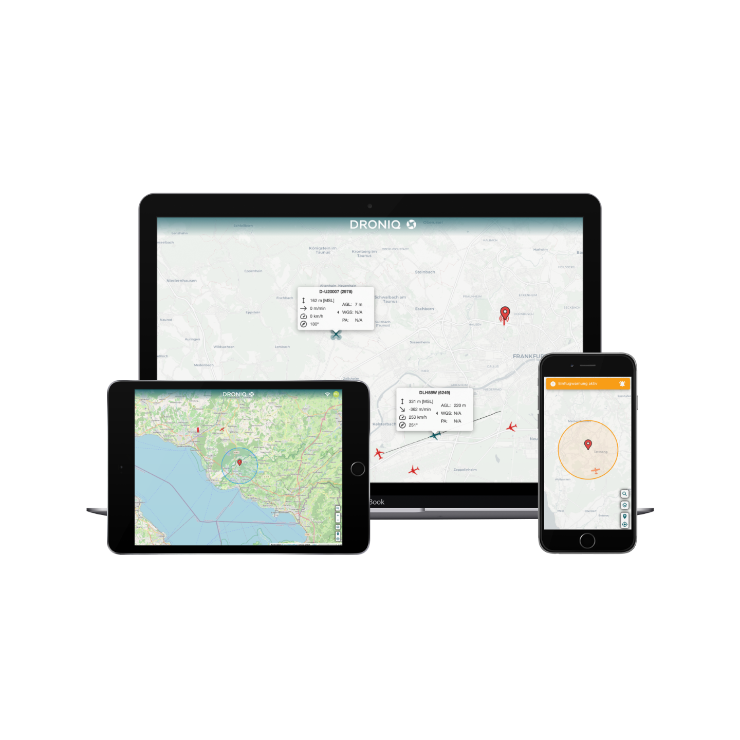 TraX Pro - App mit Echtzeit-Luftlage
