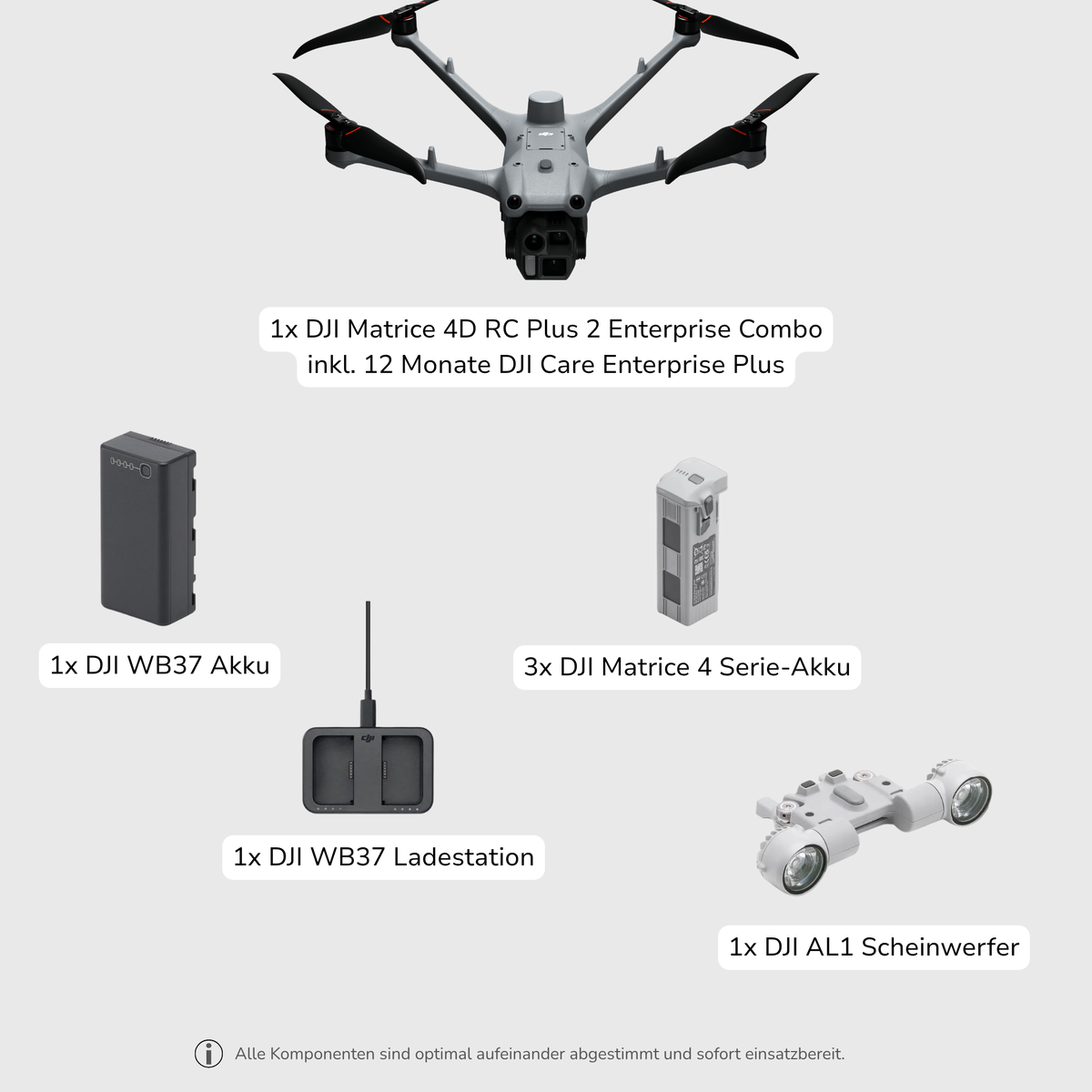 DJI Matrice 4D Pro-Bundle für professionelle Enterprise-Drohneneinsätze
