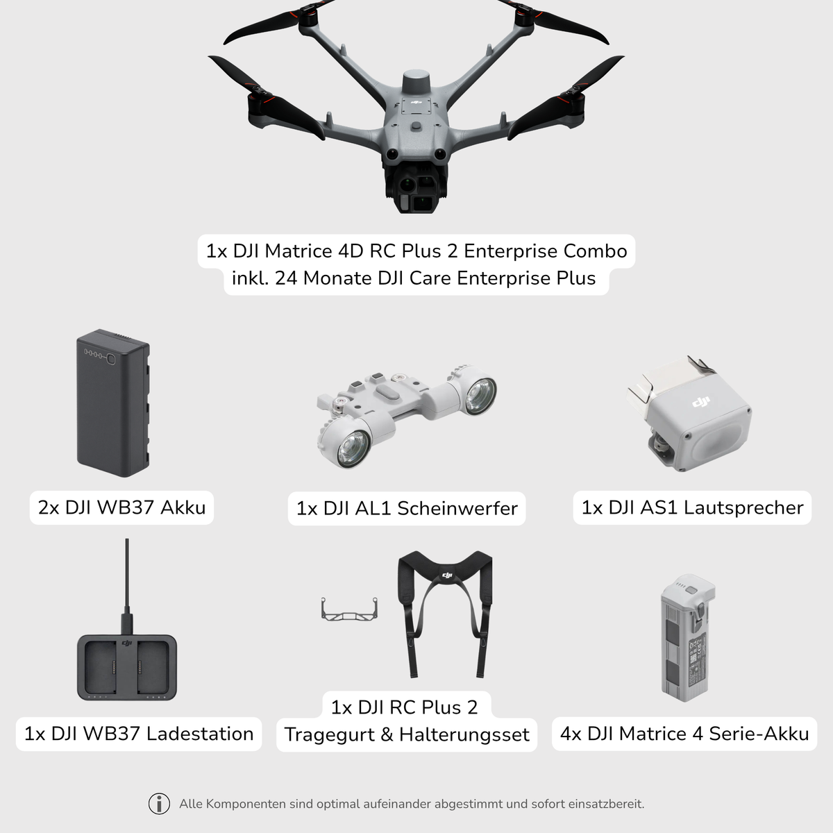 DJI Matrice 4D Ultra-Bundle mit Drohne, Akkus und Premium-Zubehör