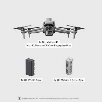 DJI Matrice 4E Starter-Bundle mit Drohne, und zwei Akkus