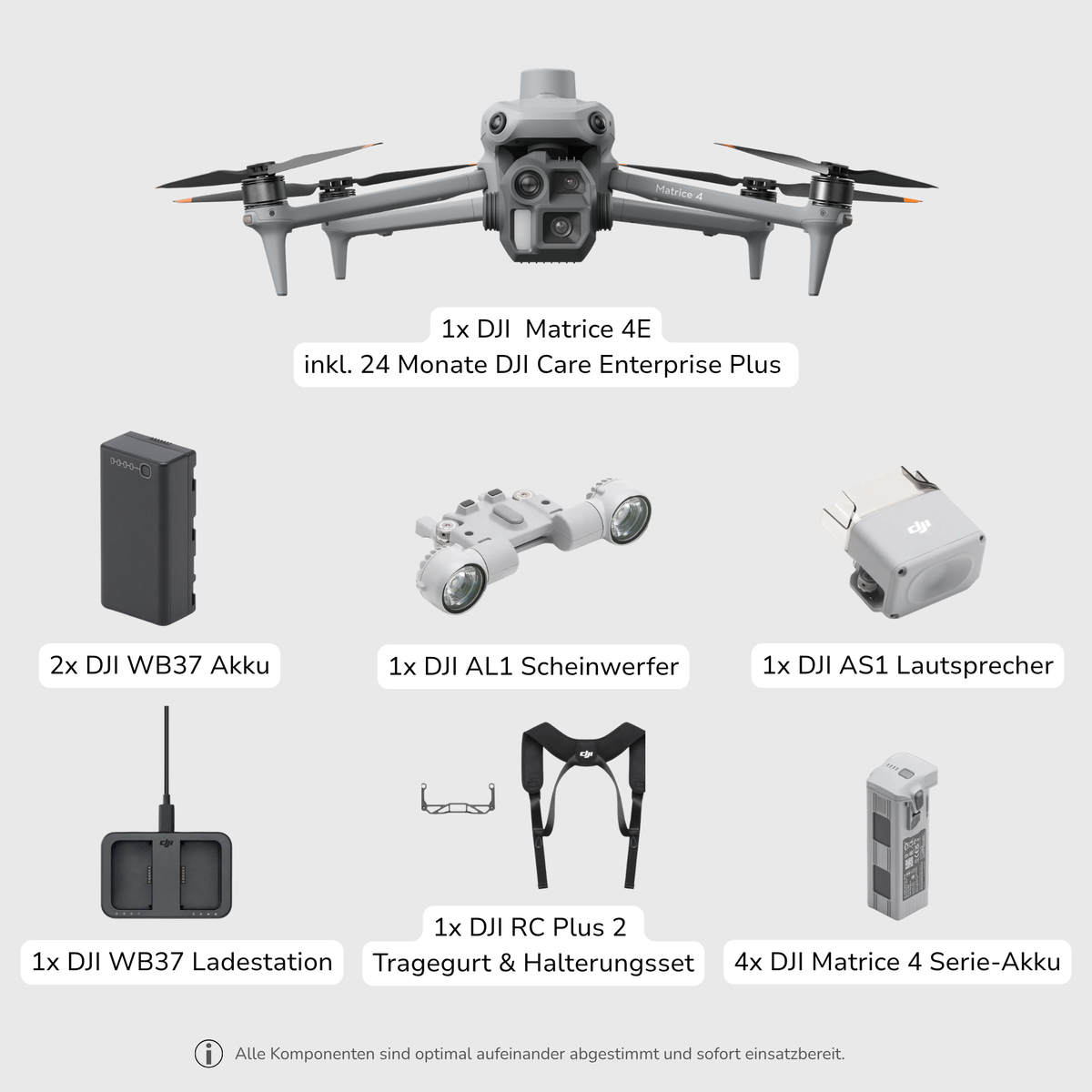DJI Matrice 4E Ultra-Bundle mit Drohne, Akkus und Zubehör