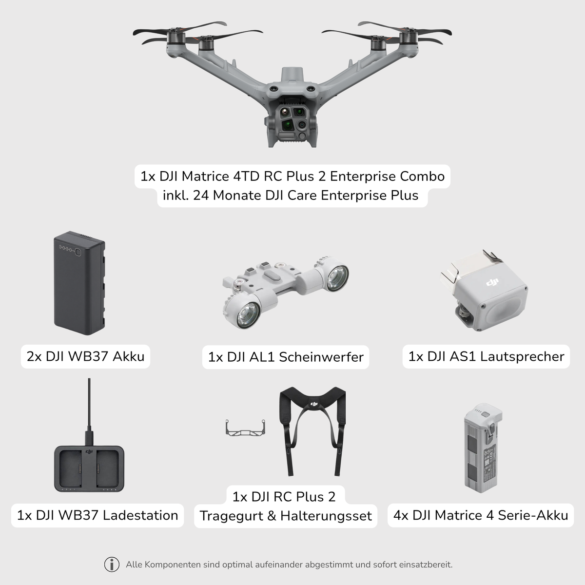 DJI Matrice 4TD Ultra-Bundle für professionelle Industrieanwendungen