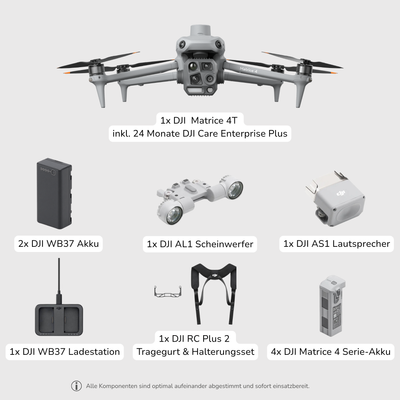 DJI Matrice 4T Ultra-Bundle mit Drohne, Akkus und Enterprise-Zubehör