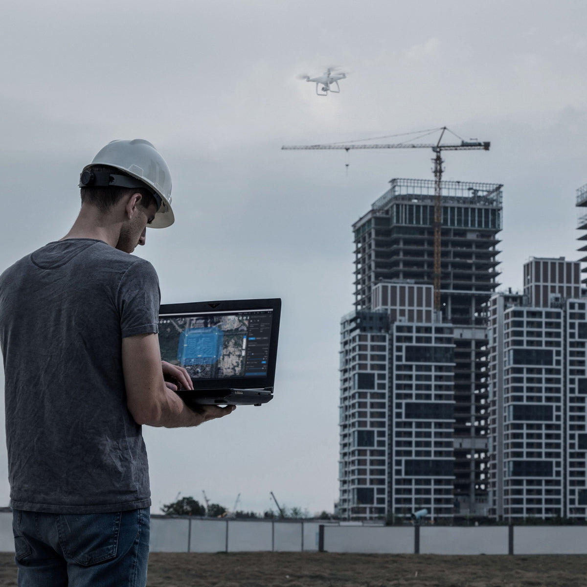 DJI Terra Projektansicht zur Verarbeitung von Drohnendaten