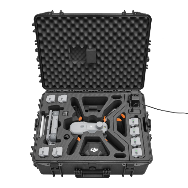 Offener DJI Matrice 4 Enterprise TOMcase Koffer mit Drohne und Zubehör