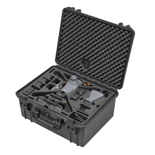 Geöffneter Outdoor-Transportkoffer für DJI Matrice 4 Serie und Zubehör
