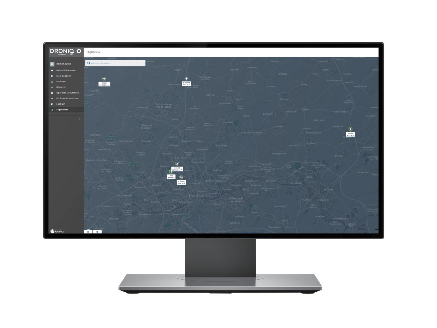 UTMpro: Mit dem UAS Traffic Management System (UTM) von Droniq lassen sich UAS sicher und effizient in den Luftraum integrieren. Die Pro-Variante unterstützt kommerzielle Nutzer bei der Planung, Überwachung und Auswertung ihres Drohnenflugs innerhalb Deutschlands. Über das UTM lässt sich die gesamte Missionsanmeldung vornehmen, inklusive Registrierung, Dokumentenupload sowie Flugprüfung.