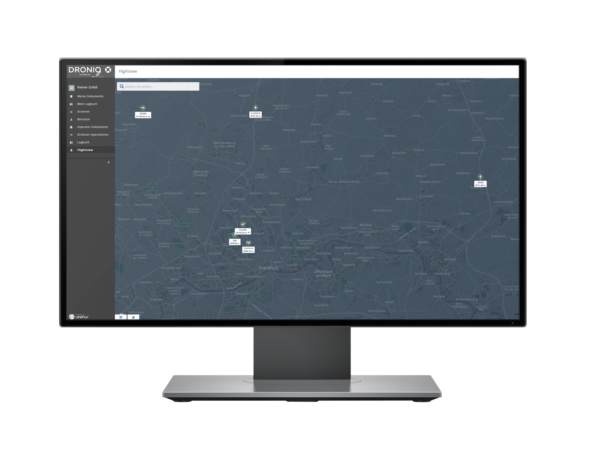 UTMpro: Mit dem UAS Traffic Management System (UTM) von Droniq lassen sich UAS sicher und effizient in den Luftraum integrieren. Die Pro-Variante unterstützt kommerzielle Nutzer bei der Planung, Überwachung und Auswertung ihres Drohnenflugs innerhalb Deutschlands. Über das UTM lässt sich die gesamte Missionsanmeldung vornehmen, inklusive Registrierung, Dokumentenupload sowie Flugprüfung.