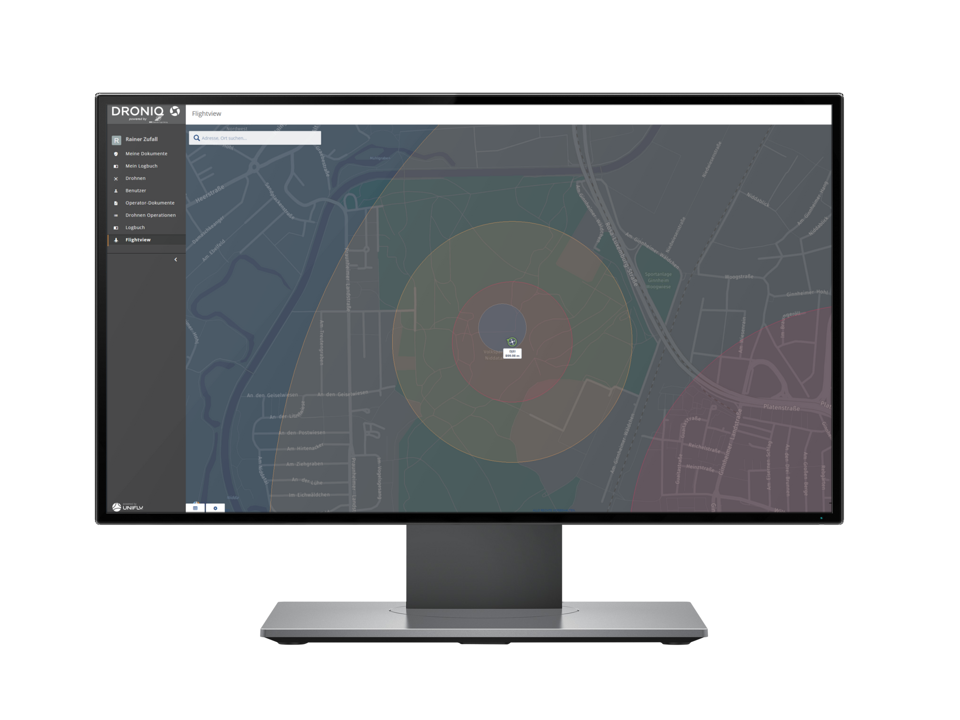 UTMpro: Mit dem UAS Traffic Management System (UTM) von Droniq lassen sich UAS sicher und effizient in den Luftraum integrieren. Die Pro-Variante unterstützt kommerzielle Nutzer bei der Planung, Überwachung und Auswertung ihres Drohnenflugs innerhalb Deutschlands. Über das UTM lässt sich die gesamte Missionsanmeldung vornehmen, inklusive Registrierung, Dokumentenupload sowie Flugprüfung.